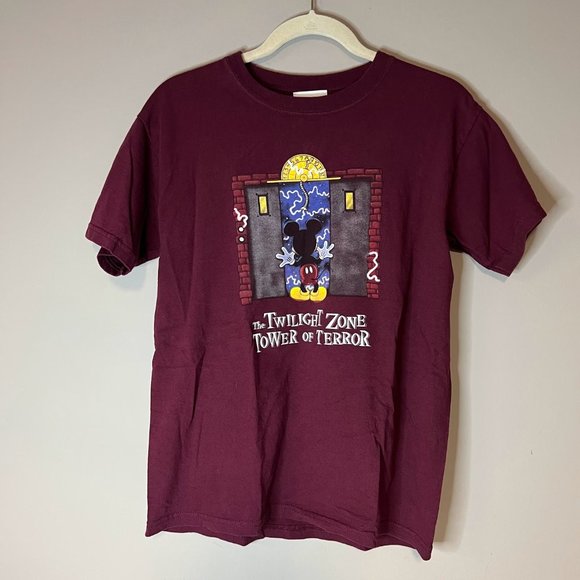Vintage Disney World Twilight Zone Tower of Terror Mickey Mouse T-Shirt